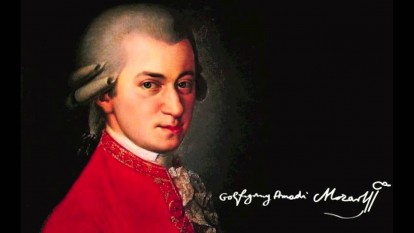 Wolfgang Amadeus Mozart (nascut 27 ianuarie 1756, Salzburg, decedat 5 decembrie 1791, Viena), compozitor german și austriac, unul din cei mai prodigioși și talentați creatori în domeniul muzicii clasice - in imagine,  (Wolfgang Amadeus Mozart - pictură de Barbara Krafft