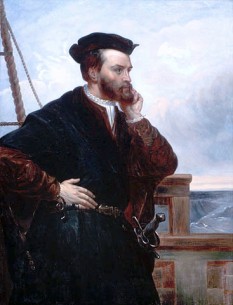 Jacques Cartier (n. 31 decembrie 1491 – d. 1 septembrie 1557) a fost primul explorator al Golfului Sf. Laurențiu și cel ce a descoperit râul Sf. Laurențiu. El a întreprins trei voiaje în regiune, primele două în 1534 și 1535 - 1536, la ordinele exprese ale regelui Francisc I, iar a treia expediție în 1541 - 1542. În al treilea voiaj, Jacques Cartier a fost secundul lui Sir Roberval, care a fost încredințat de rege să aducă resurse naturale din Canada. Dar, deoarece Sir Roberval a întârziat cu pregătirile pentru expediție, Jacques Cartier a plecat în lunga expediție fără acesta. El a ajuns in Canada la Hochelaga (Montreal) din regiunea Stadacona (Quebec). Odata ajuns în Canada, Cartier a pornit în căutarea aurului și a diamantelor. A gasit o mulțime de bijuteri înaintea lui Sir Roberval. Cei doi s-au întâlnit în Terra Nova (Newfoundland). Dar Jacques Cartier nu a ascultat ordinele lui Sir Roberval și a plecat in Franța unde a vrut sa vândă bogățiile aduse. Însă, odata revenit în țară, a descoperit că, din păcate pentru el, nu a adus decat pyrite și quartz fără valoare. Pornind de la această întâmplare, a apărut expresia: fals ca diamantele Canadei.După aceea, Jacques Cartier s-a retras din această activitate pentru totdeauna și a murit în anul 1557 la Paris - foto: en.wikipedia.org