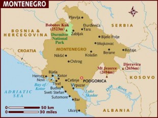 Harta Muntenegrului - foto - cersipamantromanesc.wordpress.com