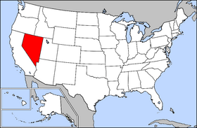 Harta Statelor Unite cu statul Nevada indicat foto: ro.wikipedia.org