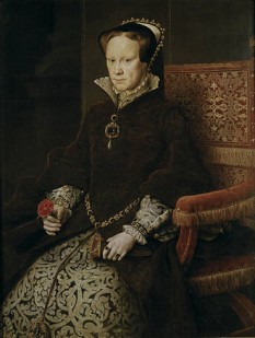 Maria I (engleză Mary I) (n. 18 februarie 1516 – d. 17 noiembrie 1558), cunoscută și sub numele de Maria Tudor, regina Angliei și regina Irlandei din 6 iulie 1553 (de facto) sau 19 iulie 1553 (de jure) până la moartea sa în 17 noiembrie 1558 - foto: ro.wikipedia.org