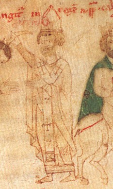 Papa Calixt al II-lea (nume civil: Guido de Vienne sau Guido Conte de Bourgogne, fiul contelui Wilhelm De Bourghogne) (n. în jur de 1060- d. 13 decembrie 1124) a fost un papă al Romei, fiind ales pe data de 2 februarie 1119, după decesul lui Ghelasie al II-lea. Înainte de ajunge papă a fost arhiepiscopul din Vienne (Franța). În timpul pontificatului său avea loc concordatul de la Worms(încheiat cu Împăratul Henric al IV-lea pe data de 23 septembrie 1122). Prin acest concordat împăratul acceptul dreptul bisericii la investitură. În schimb, papa era de acord săaibă loc alegera episcopilor și stareților germani în prezența unor trimiși imperiali. Însă cei aleși urmau să primească regaliile legate de funcțiile lor bisericești de către monarh prin sceptrul lui. În 1220 Calixt al II-lea l-a sanctificat pe Sf. David - foto: ro.wikipedia.org 