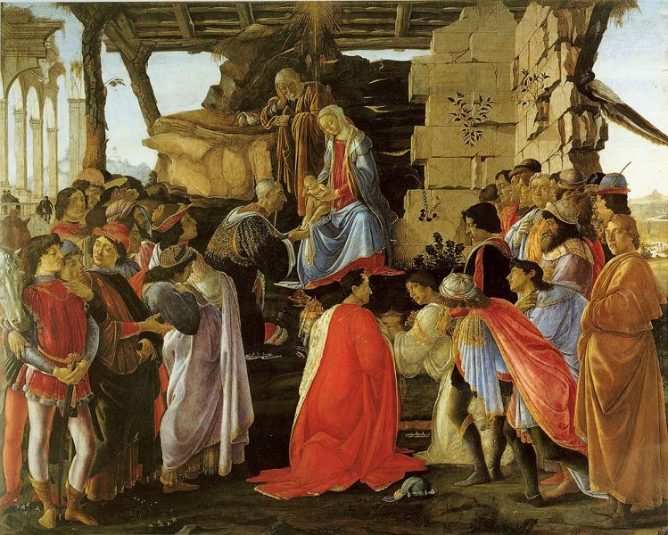"Adorația magilor" (Sandro Botticelli, 1475) - foto preluat de pe ro.wikipedia.org