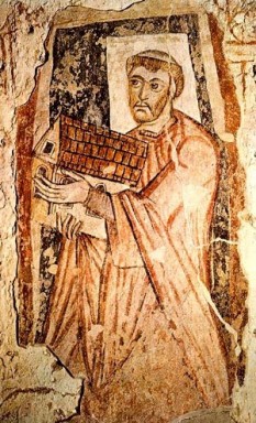 Benedict Biscop (c. 628 – 690), also known as Biscop Baducing, was an Anglo-Saxon abbot and founder of Monkwearmouth-Jarrow Priory (where he also founded the famous library) and was considered a saint after his death - foto: cersipamantromanesc.wordpress.com