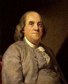 Benjamin Franklin (n. 17 ianuarie 1706, Boston - d. 17 aprilie 1790) este una dintre cele mai cunoscute personalități din istoria Statelor Unite, unul din Founding Fathers, diplomat, om de știință, inventator, filozof, profesor și om politic - foto: ro.wikipedia.org