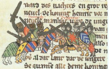 Bătălia de la Riade sau bătălia de la Merseburg s-a dat între trupele din Francia Răsăriteana conduse de regele Henric I și cele ale maghiarilor, în nordul Thuringiei lângă râul Unstrut pe 15 martie 933. Bătălia a fost rezultatul deciziei Sinodului de Erfurt de a nu mai plăti tribut maghiarilor în 932. După cronicarul saxon Widukind de Corvey, aceasta a fost o victorie importantă pentru Francia Răsăriteană - in imagine, Henric I luptând împotriva maghiarilor - foto: ro.wikipedia.org