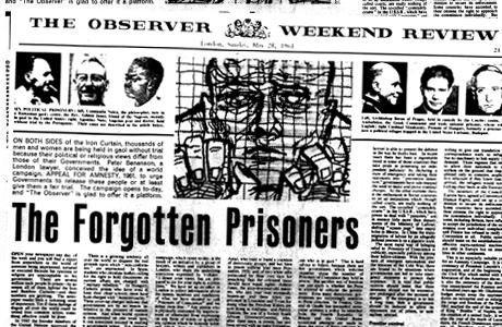 28 mai 1961: Ziarul britanic The Observer a publicat articolul avocatului englez Peter Benenson intitulat Prizonierii uitați, declanșând o campanie de scrisori care a stat la baza înființării organizației pentru apărarea drepturilor omului Amnesty International - foto: emaze.com
