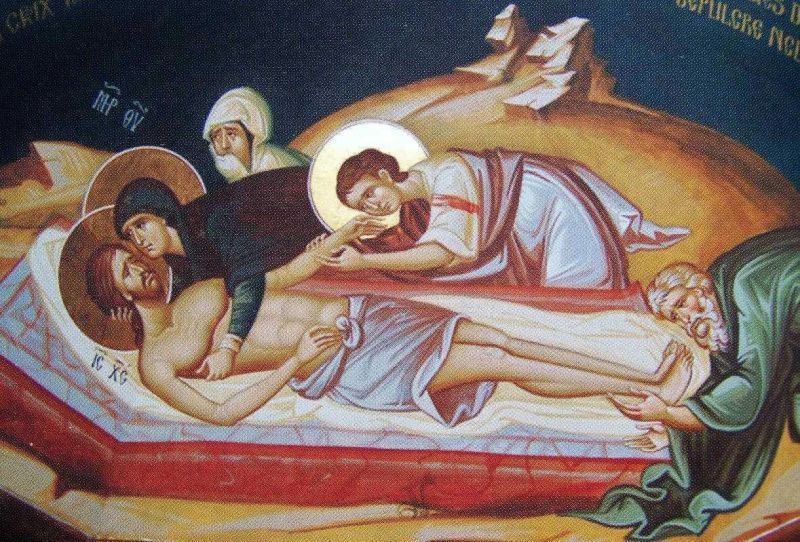 Sf. Iosif din Arimateea la îngroparea Domnului - foto preluat de pe doxologia.ro