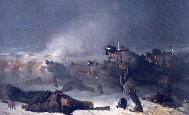 Atacul de la Smârdan (12/24 ianuarie 1878), în viziunea pictorului Nicolae Grigorescu - foto preluat de pe ro.wikipedia.org