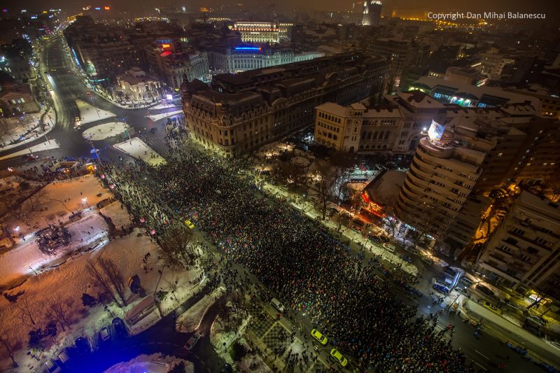 Protest „NU Legii Gratierii Si Amnistiei”,  (București - 22 ianuarie 2017) - foto: Dan Mihai Balanescu