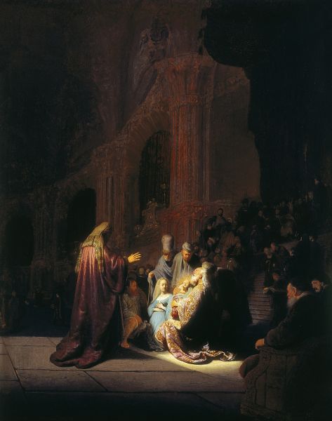 "Simeon în templu", de Rembrandt van Rijn, 1631 - foto preluat de pe en.wikipedia.org
