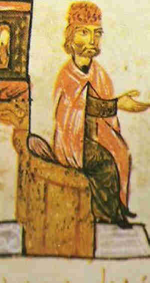 Simeon (sau Simon) I cel Mare, a fost un domnitor al Bulgariei între 893 și 927, în timpul Primului Imperiu Bulgar - Simeon I, from the Madrid Skylitzes - foto preluat de pe en.wikipedia.org