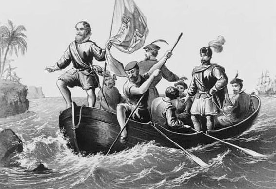 Debarcarea lui Columb în Lumea Nouă - foto preluat de pe ro.wikipedia.org