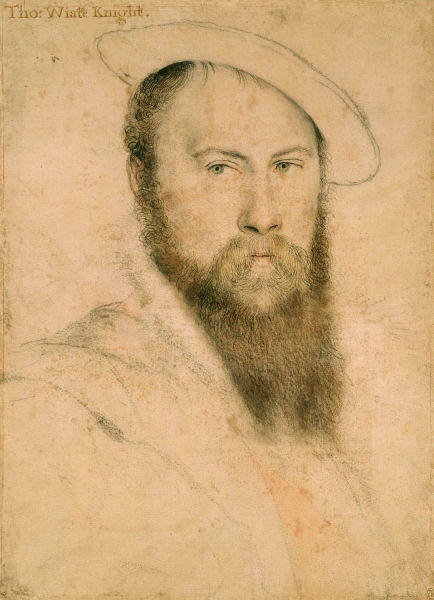Sir Thomas Wyatt (n. 1503 - d. 6 octombrie 1542) a fost poet și ambasador al regelui Henry al VIII-lea - in imagine, Thomas Wyatt, Drawing by Hans Holbein the Younger - foto: en.wikipedia.org