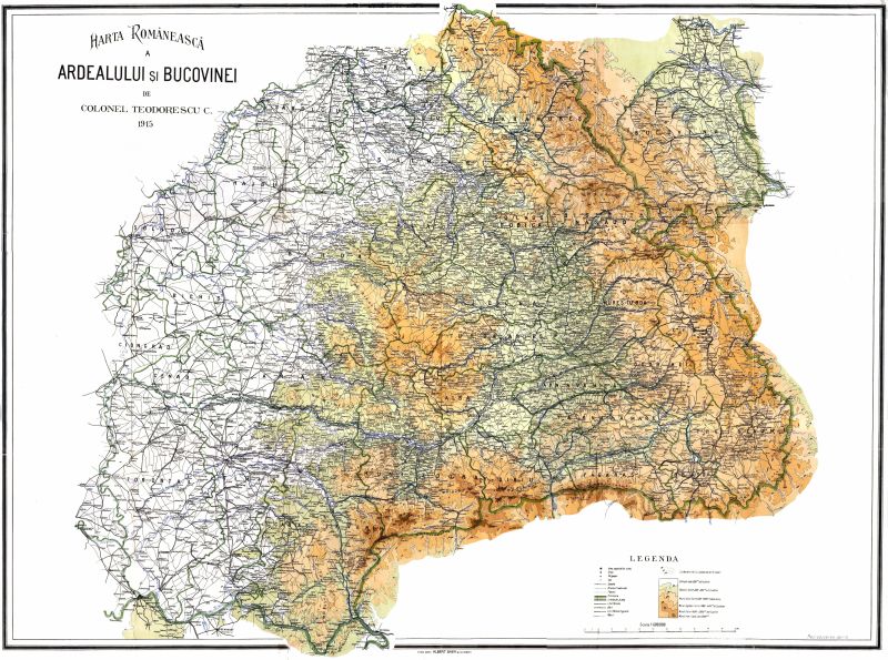 Harta regiunilor austro-ungare locuite de români. Sursă: William R. Shepherd: Historical Atlas - foto preluat de pe ro.wikipedia.org