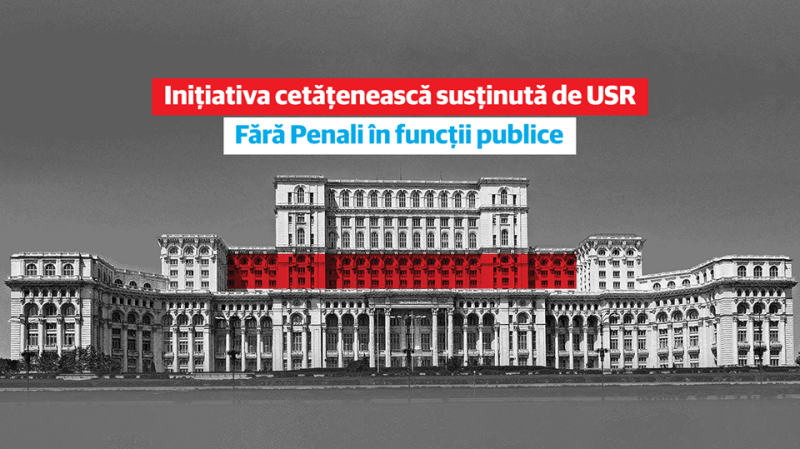 USR începe strângerea de semnături pentru campania “Fără penali în funcții publice” - foto preluat de pe facebook.com/Uniunea Salvați România - USR