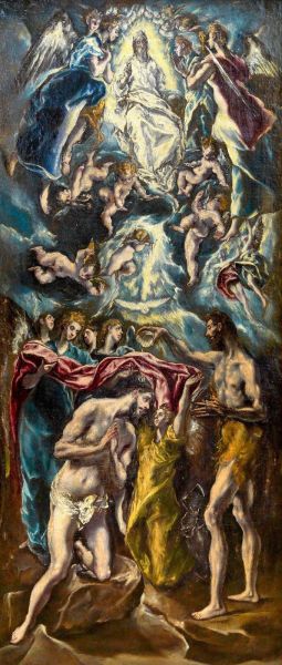 El Greco. Baptism of the Lord. Oil on canvas, 1600. - foto preluat de pe www.liturgicalartsjournal.com