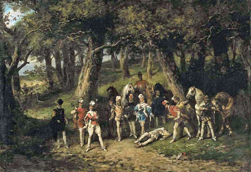 "Duelul Mignonilor", pictură de Władysław Bakałowicz - foto preluat de pe de.wikipedia.org