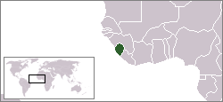 Localizare Sierra Leone, pe harta Africii de Vest - foto preluat de ro.wikipedia.org
