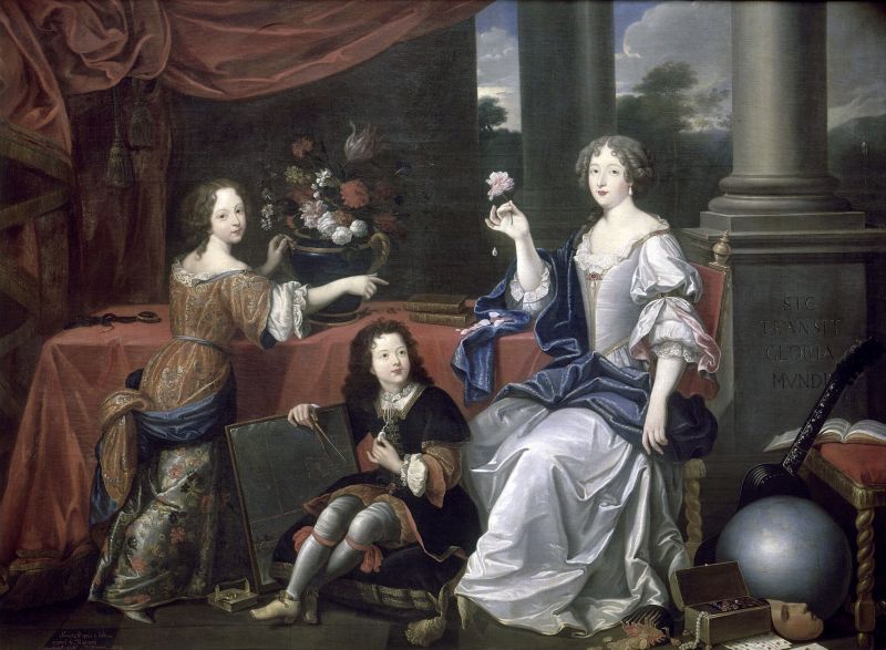 Louise de La Vallière (1644 - 1710) cu doi dintre copiii săi, Marie Anne și Louis - foto preluat de pe ro.wikipedia.org