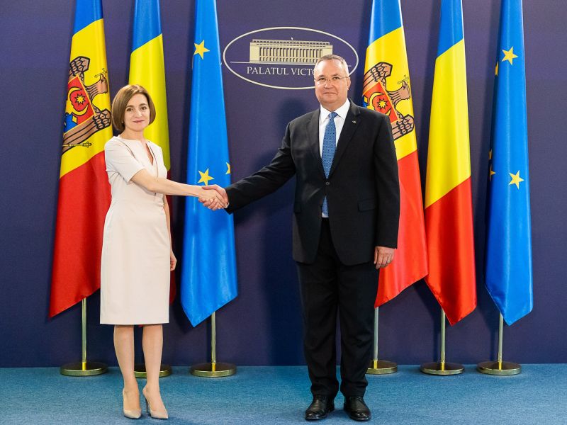Preşedintele Republicii Moldova, Maia Sandu, în vizită în România (29 iulie 2022) - foto preluat de pe www.facebook.com