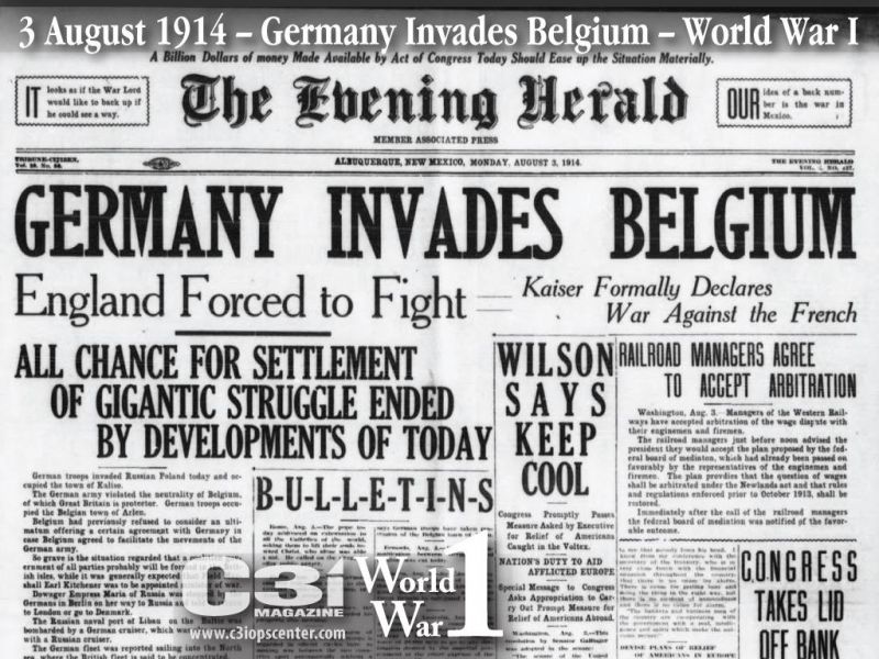 Izbucnirea Primului Război Mondial. Germania a invadat Belgia (4 august 1914) - foto preluat de pe twitter.com