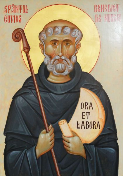Sf. Cuv. Benedict de Nursia (480 - 543) - foto preluat de pe basilica.ro