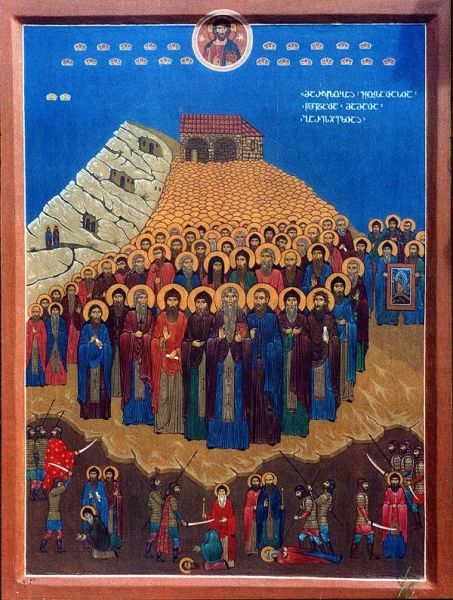 Cei șase mii de mucenici de la Mănăstirea Sfântul David Gareji, Georgia - foto preluat de pe doxologia.ro 