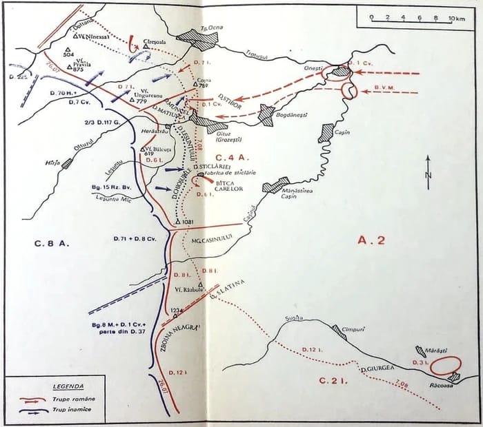 Bătălia de la Oituz (1917) Dispunerea și acțiunile forțelor combatante - foto preluat de pe www.historia.ro