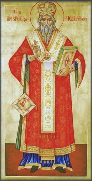 Sf. Ier. Ambrozie, Episcopul Mediolanului (337 - 397) - foto preluat de pe doxologia.ro