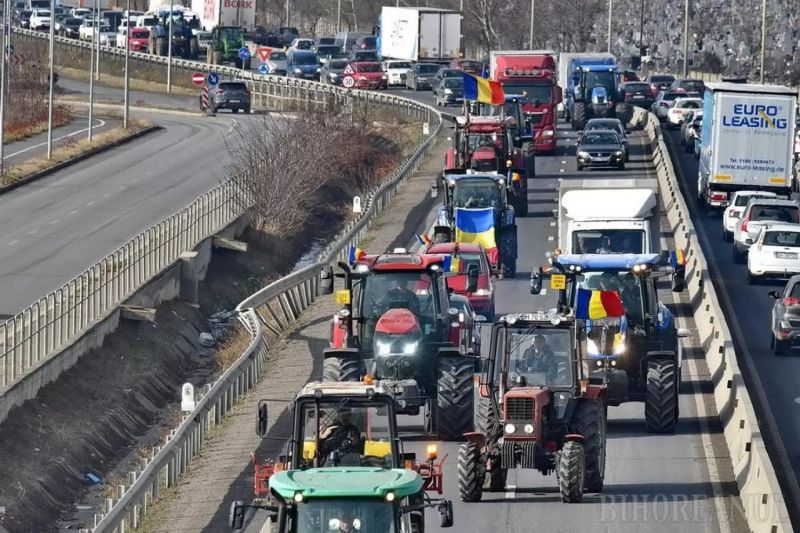 Protestul transportatorilor şi fermierilor (ianuarie 2024) - foto preluat de pe tirmagazin.ro