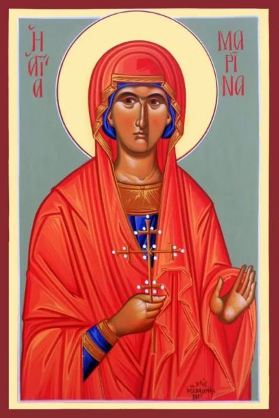 Sf. Mare Mc. Marina din Antiohia Pisidiei (289 - 304 d.Hr.)  - foto preluat de pe www.facebook.com/basilica.ro