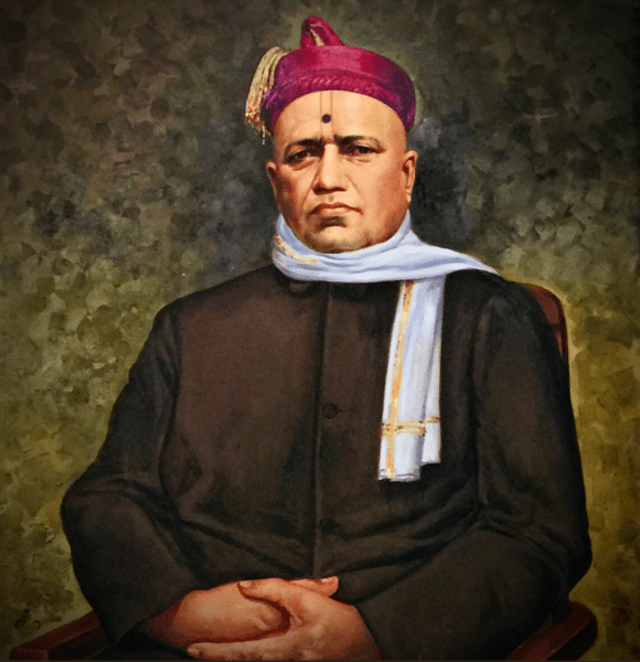 Chandrashekhar Agashe (ulei postum pe pânză de Raghuveer Bharam , 1997) - foto preluat de pe ro.wikipedia.org 