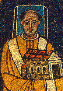Papa Pascal I (775 - 824) Mozaic la Santa Prassede - foto preluat de pe en.wikipedia.org