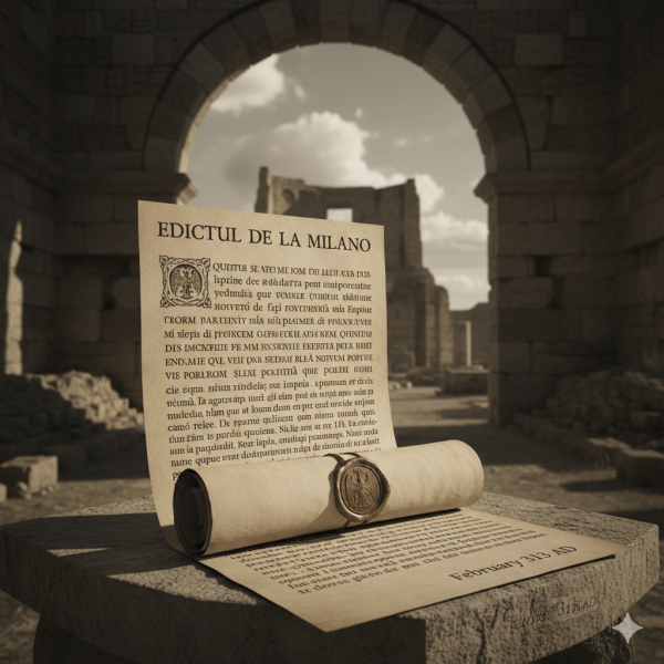 Edictul de la Milano (313) - foto realizată cu Gemini