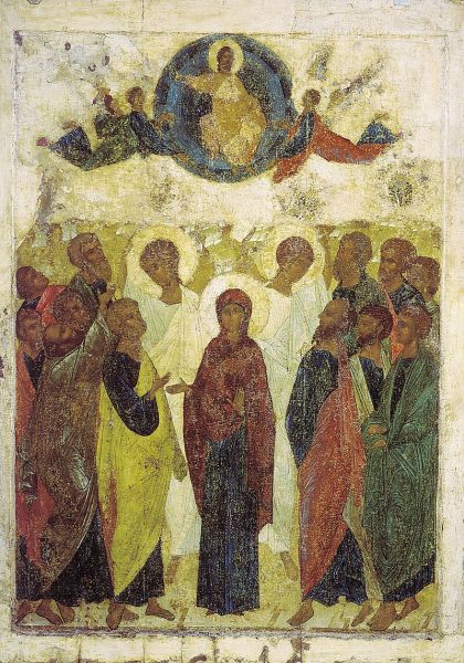 Înălțarea, (Andrei Rubliov, 1408, Galeria Tretiakov, Moscova) - foto preluat de pe en.wikipedia.org 