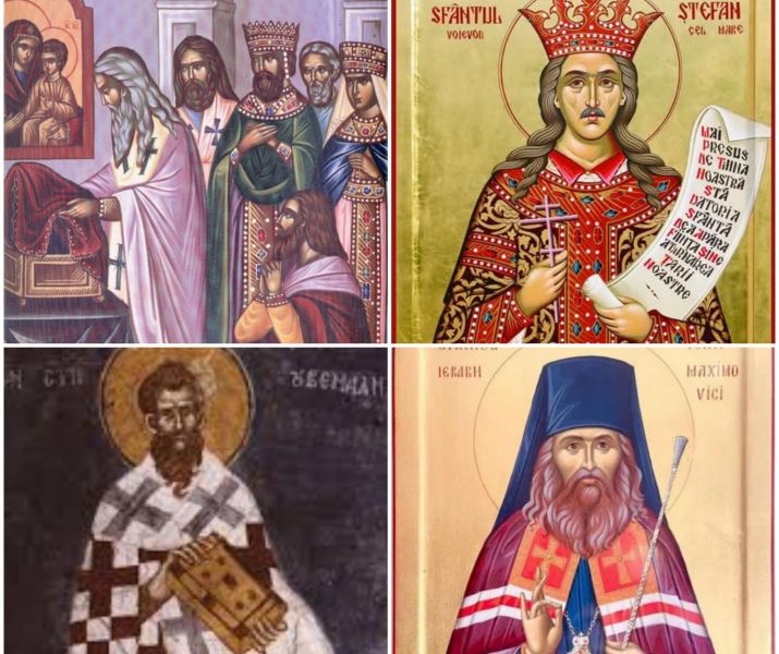 Așezarea veșmântului Născătoarei de Dumnezeu în biserica Vlaherne; Sf. Voievod Ștefan cel Mare; Sf. Ier. Iuvenalie, patriarhul Ierusalimului; Sf. Ier. Ioan Maximovici