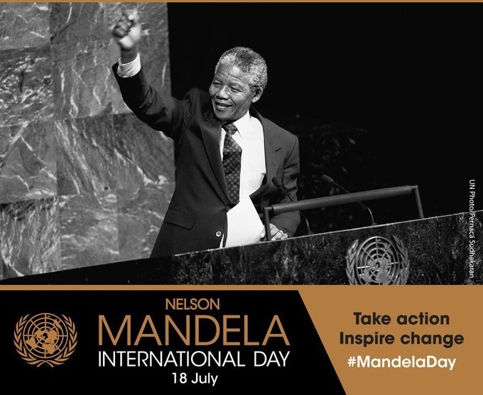 18 iulie - Ziua internațională Nelson Mandela - foto preluat de pe www.facebook.com/unitednations