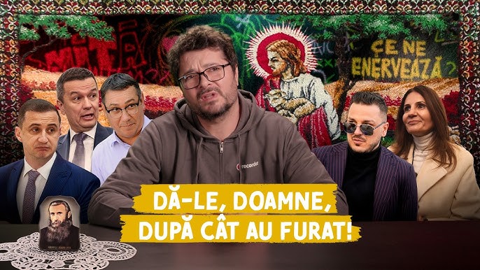 O captură de ecran din materialul video Recorder, înfățișându-l pe Mihai Radu în studio, cu o expresie ironică. Pe fundal se observă elemente grafice specifice rubricii „Ce ne enervează”. Bannerul de sus conține textul: „Vă vedem! – Recorder: Analiza nesimțirii politice și a jafului din bani publici”.